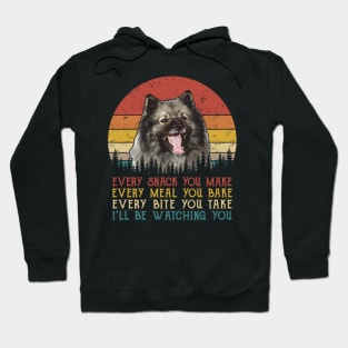 Retro Keeshond Every Snack You Make Every Meal You Bake Hoodie